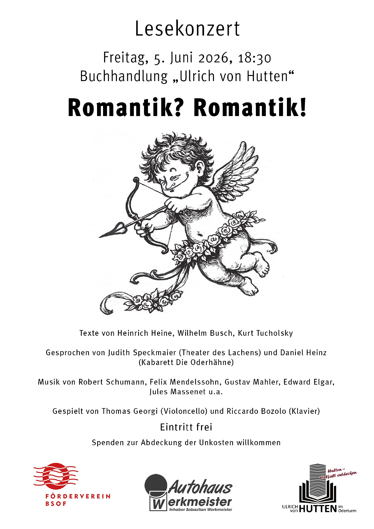 Lesekonzert Romantik – Flyer